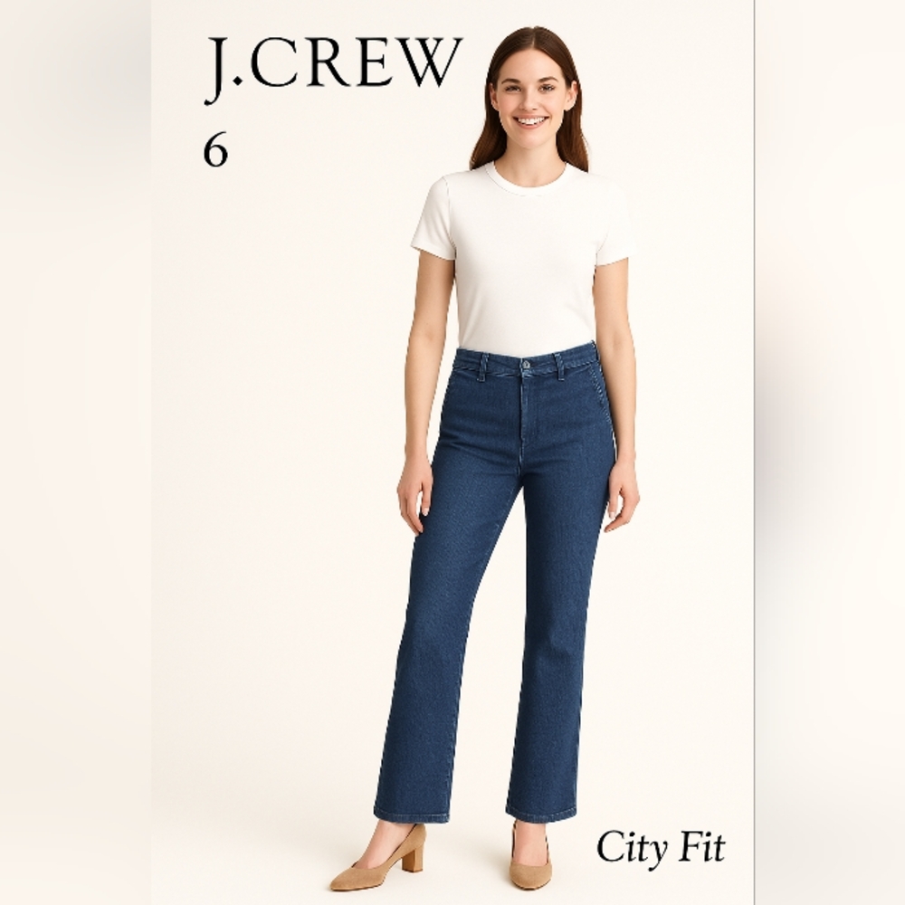 J. Crew Women's Blue Jeans City Fit Cotton Elastane Size 6